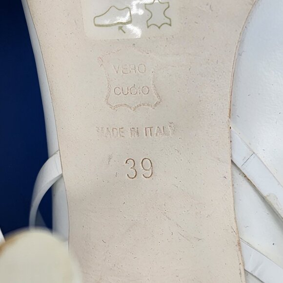 MISSONI Runway White Leather Caged Peep Toe Pumps Heels Ankle Strap NEW FLAWED - Picture 12 of 13